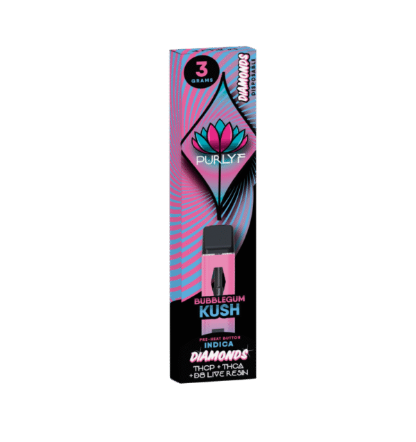 Purlyf – Bubblegum Kush 3G Diamond Disposable (Indica)