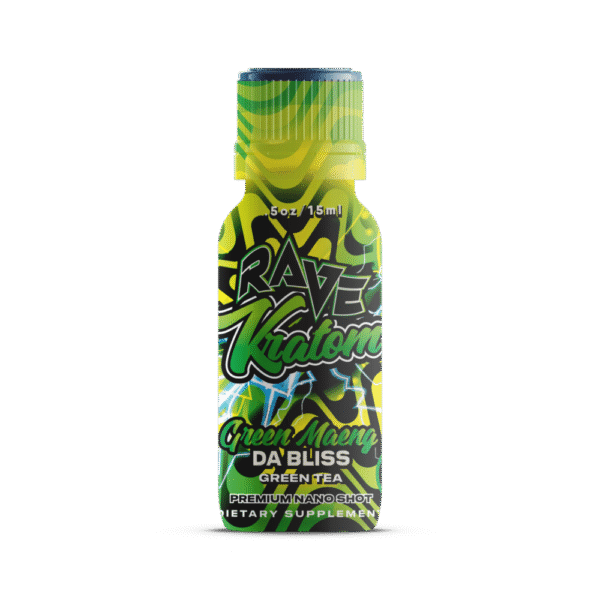 Rave Kratom – Green Maeng Da Bliss Green Tea Shot