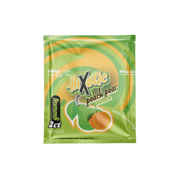 Hixotic – Peach Pear Punch D9 Gummies (2ct)