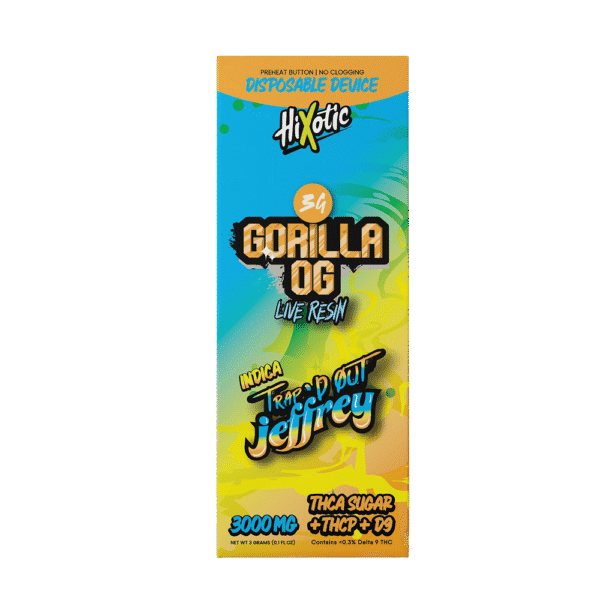 Trap’d Out Jeffrey – Gorilla OG 3G Disposable (Indica)