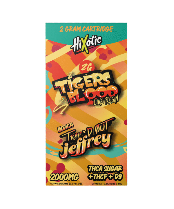 Trap’d Out Jeffrey – Tigers Blood 2G Cartridge (Indica)