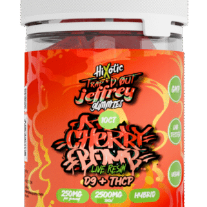 Trap’d out Jeffrey – Cherry Bomb D9 + THCP Gummies (10ct)