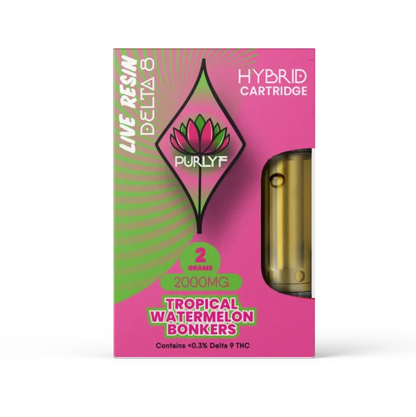 Purlyf – Tropical Watermelon Bonkers 2G Delta-8 Cartridge (Hybrid)