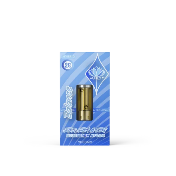 Purlyf – Blueberry Afgoo 2G Targeted CBD Cartridge (Hybrid)