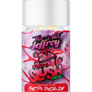 Trap’d Out Jeffrey – Strawberry Slush Diesel Pre-Rolls (Sativa)